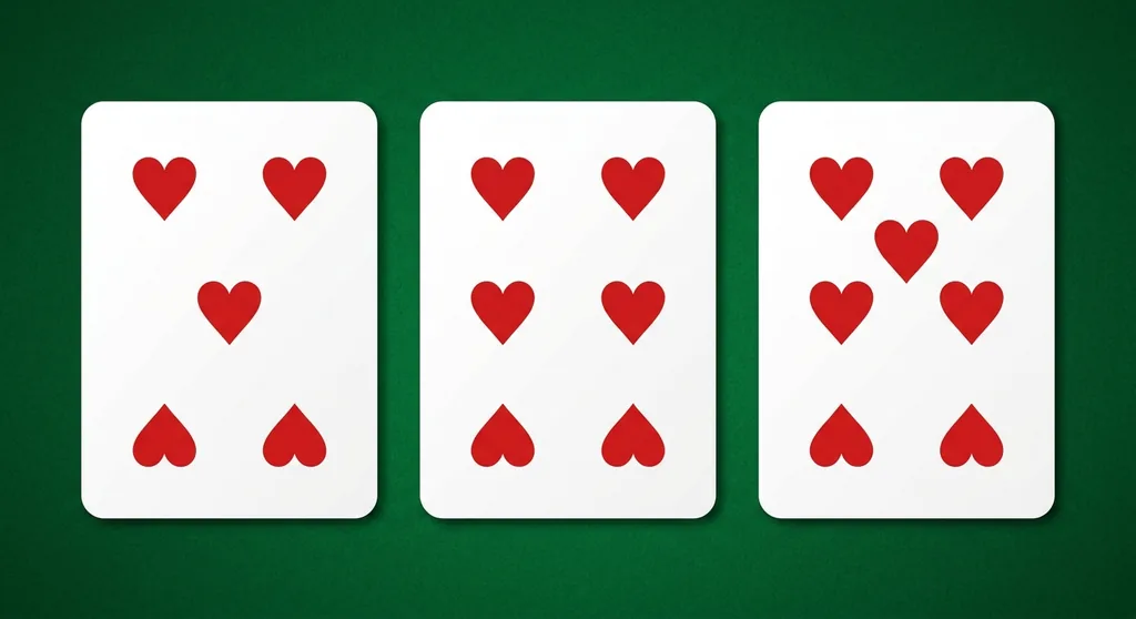 A run meld of three or more consecutive cards in the same suit, such as the four, five and six of hearts in Gin Rummy